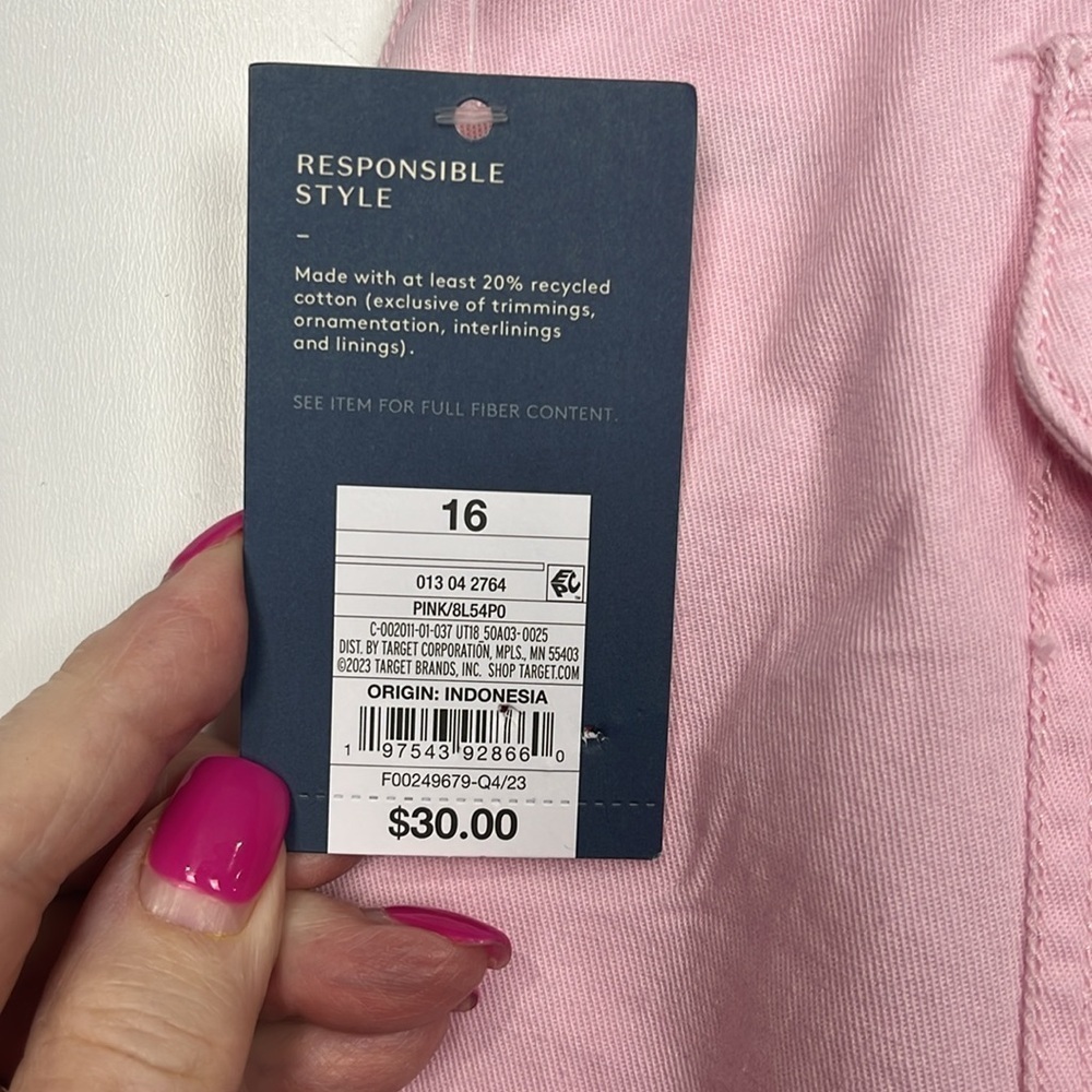 Universal Threads Womens Cargo Pants 16 Pink Wide Leg Cargo Pockets Classic NWT - Picture 8 of 15